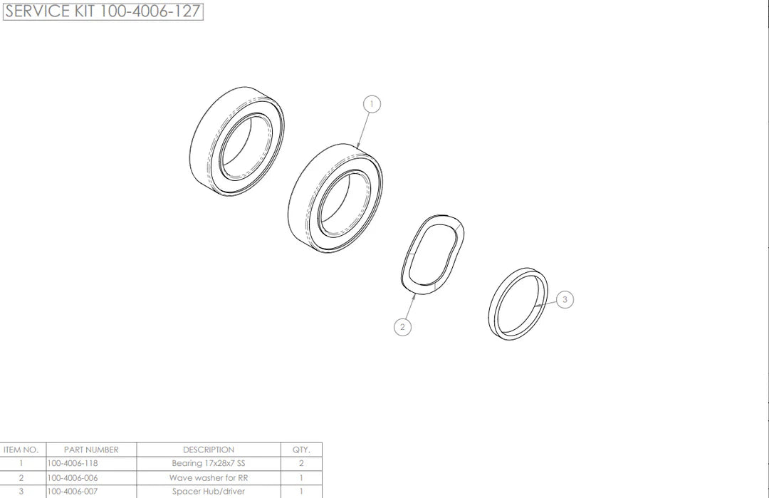 ENVE Innerdrive Hubshell Bearing Kit - Rear