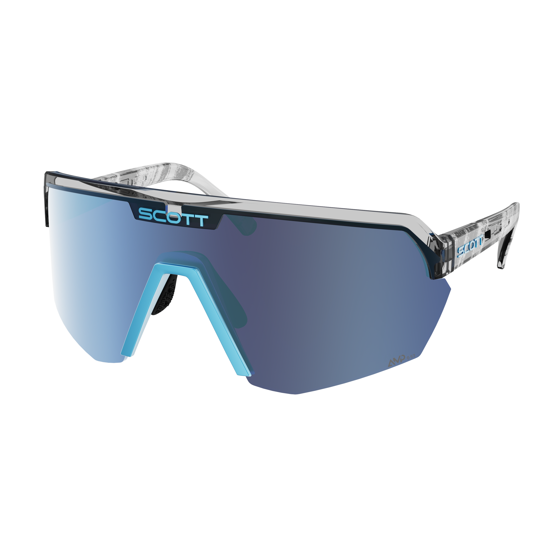 Scott Sport Shield Sunglasses - Black/Neon Blue