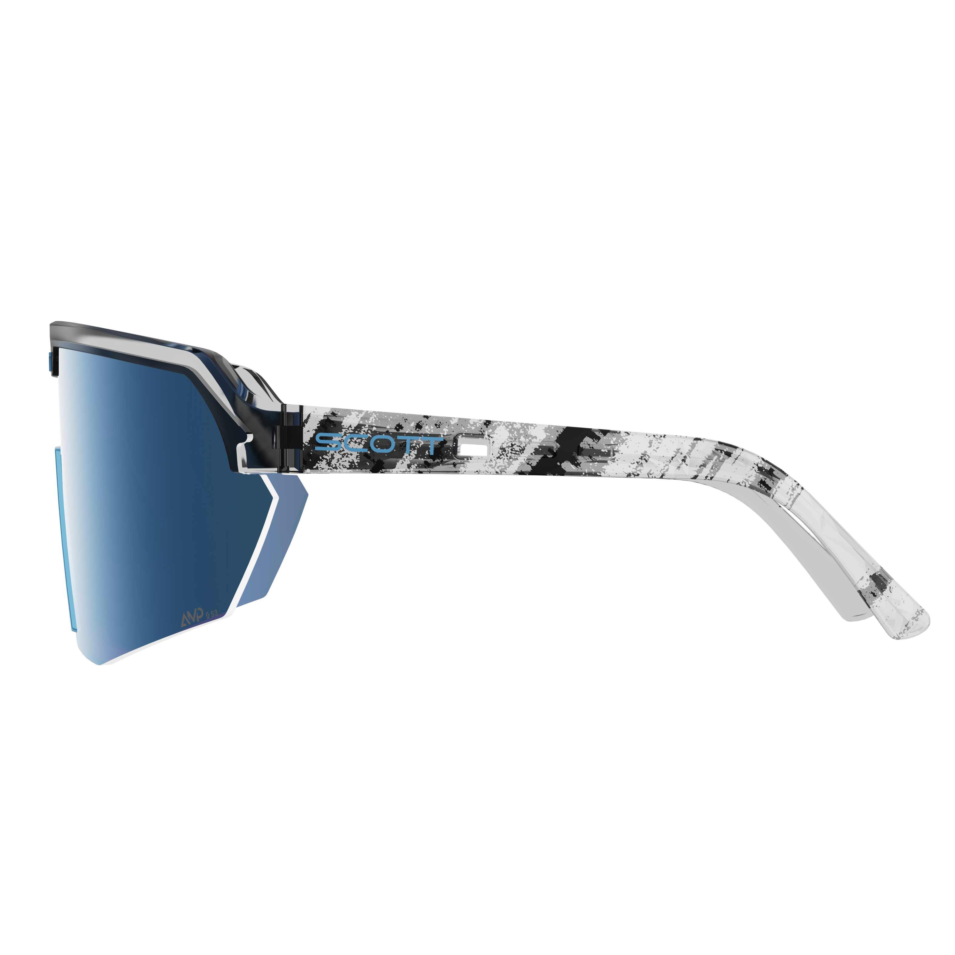 Scott Sport Shield Sunglasses - Black/Neon Blue
