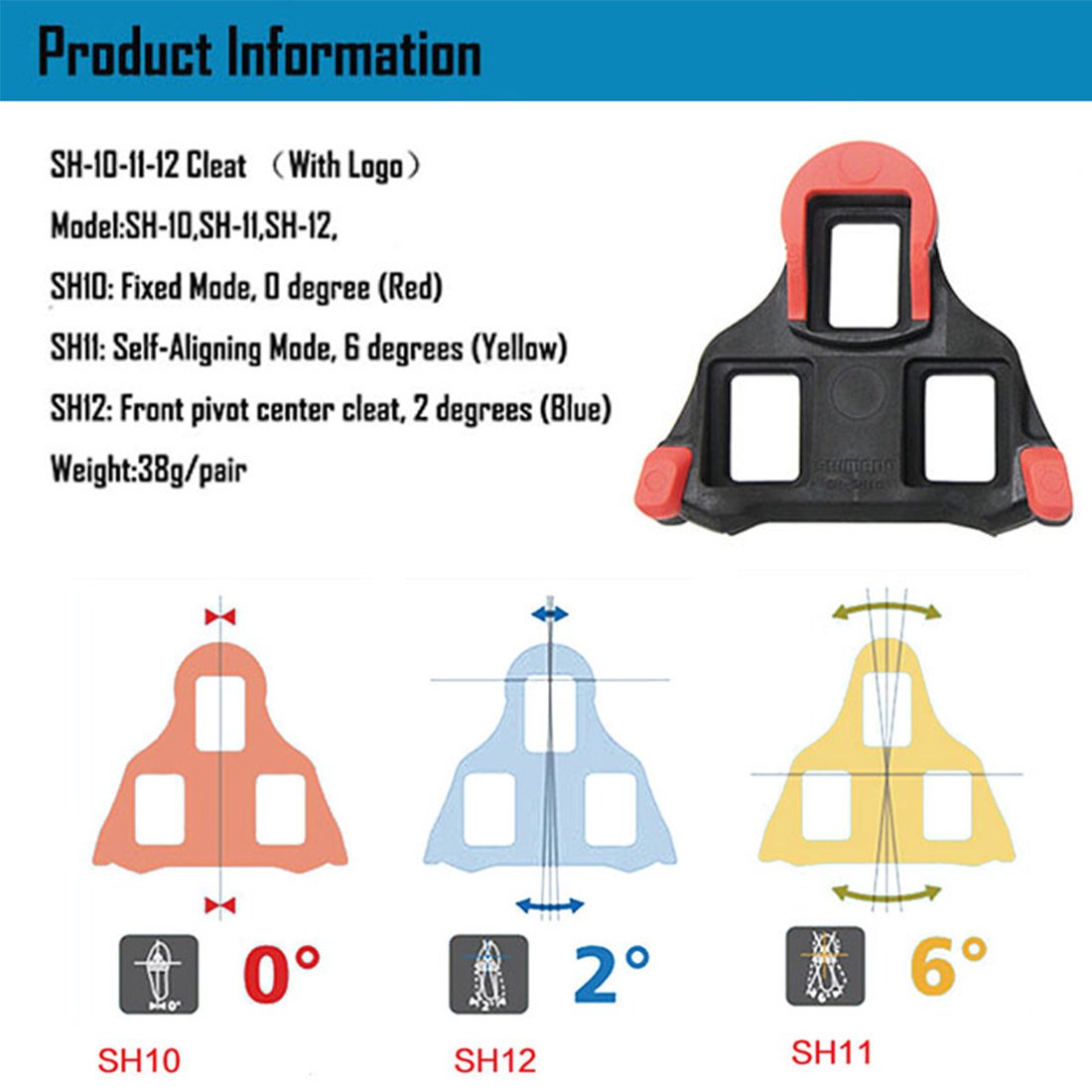 Shimano SM-SH10 SPD-SL Cleat Set - Fix Mode/Pair