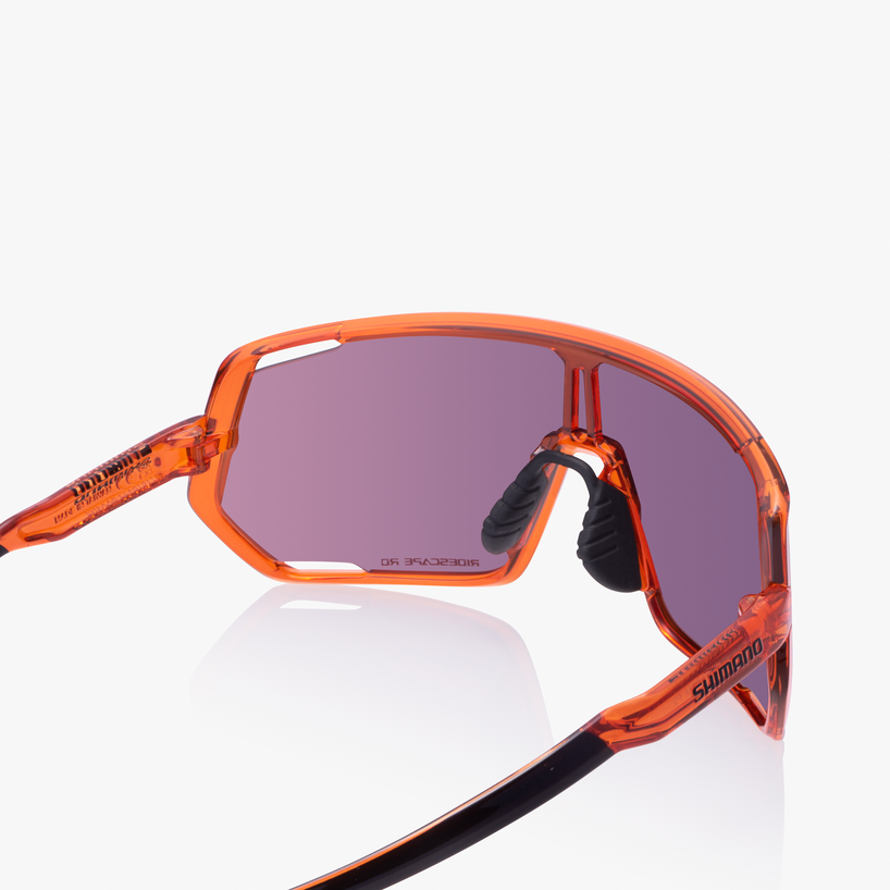 Shimano TECHNIUM 2 - ORANGE SAPPHIRE FRAME WITH RIDESCAPE ROAD LENS AND CLEAR SPARE