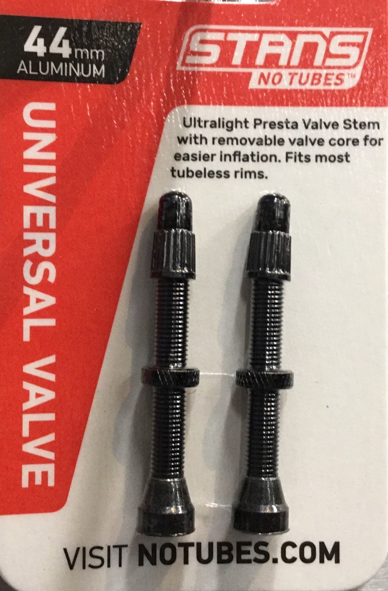 Stan's No Tubes Stans No Tubes Universal 44mm Tubeless Road Valve: Pair