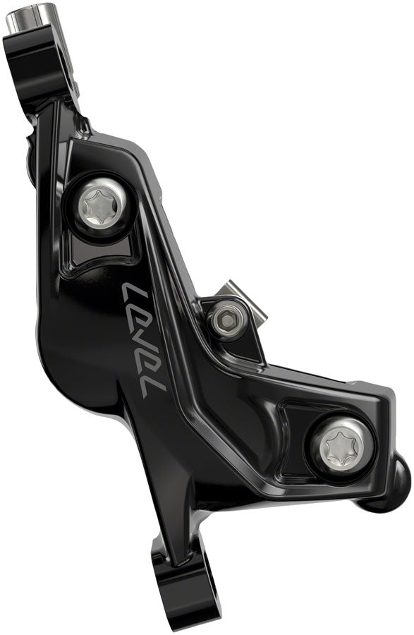 SRAM Level Silver Stealth Disc Brake and Lever - Post Mount, 4-Piston, Aluminum Lever, SS Hardware, Black, C1
