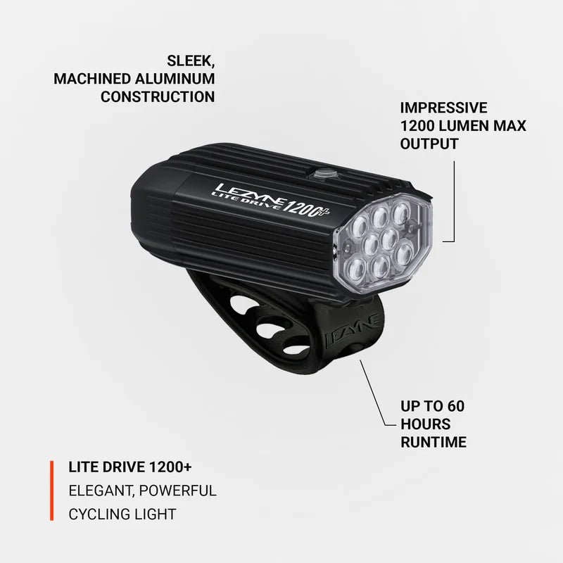 Lezyne LITE DRIVE 1200+ FRONT POWERFUL LED BIKE LIGHT