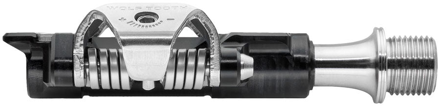 Wolf Tooth DEL Gravel Race Clipless Pedals - Single Sided Clipless, Alloy, 9/16", Black, Pair, Shimano SPD