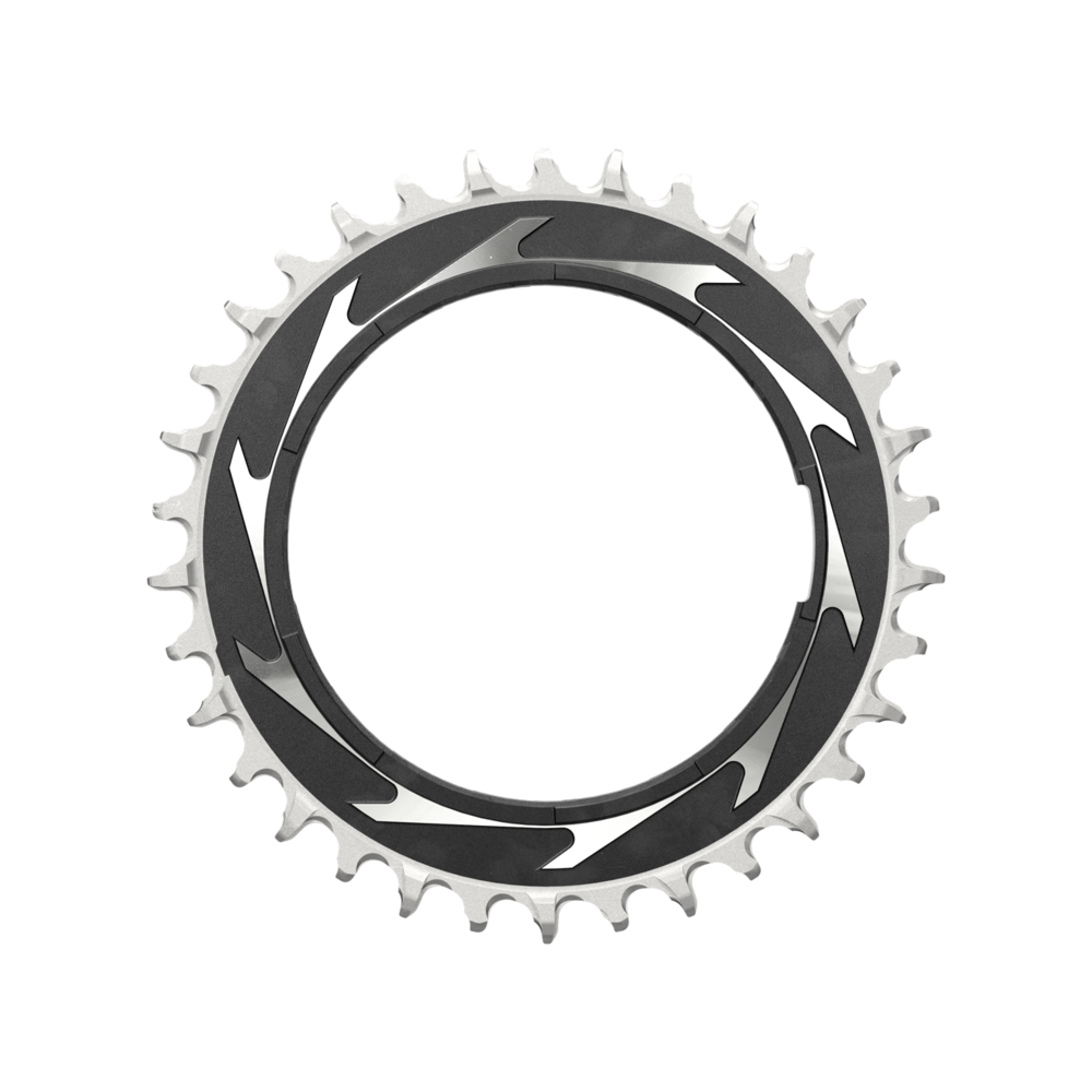 SRAM Chain Ring T-TYPE - Powermeter Threaded - Eagle (including pin thread backup and screw) - Black/Silver XXSL D1