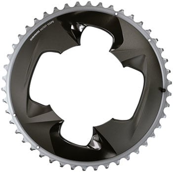SRAM CHAIN RING ROAD 46T 107BCD 2X12 FORCE POLAR GREY WITH COVER PLATE