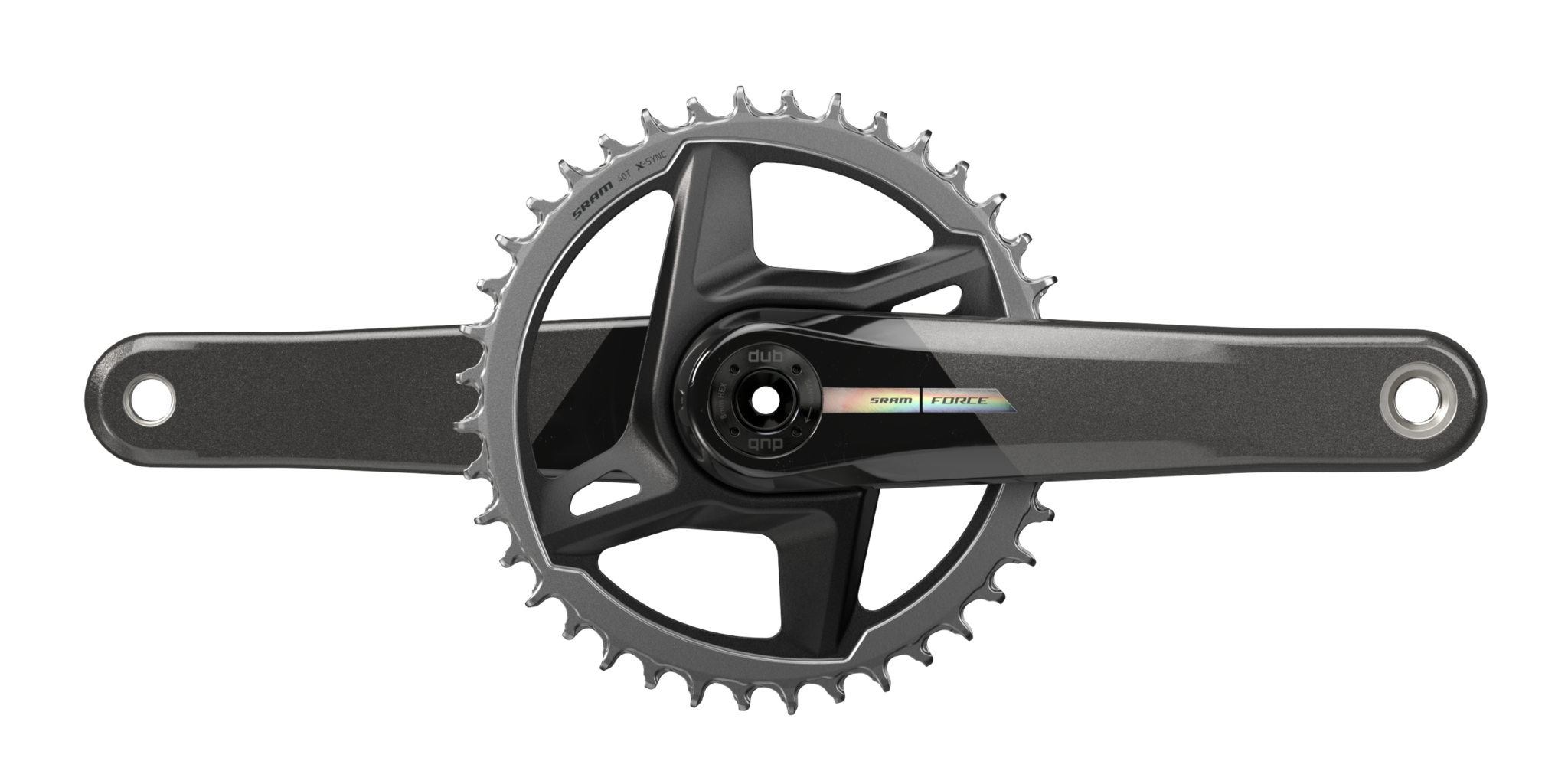 SRAM Crankset Force 1x D2 DUB - Unicorn Grey w/Laser Foil - Direct Mount 40T (BB not included)