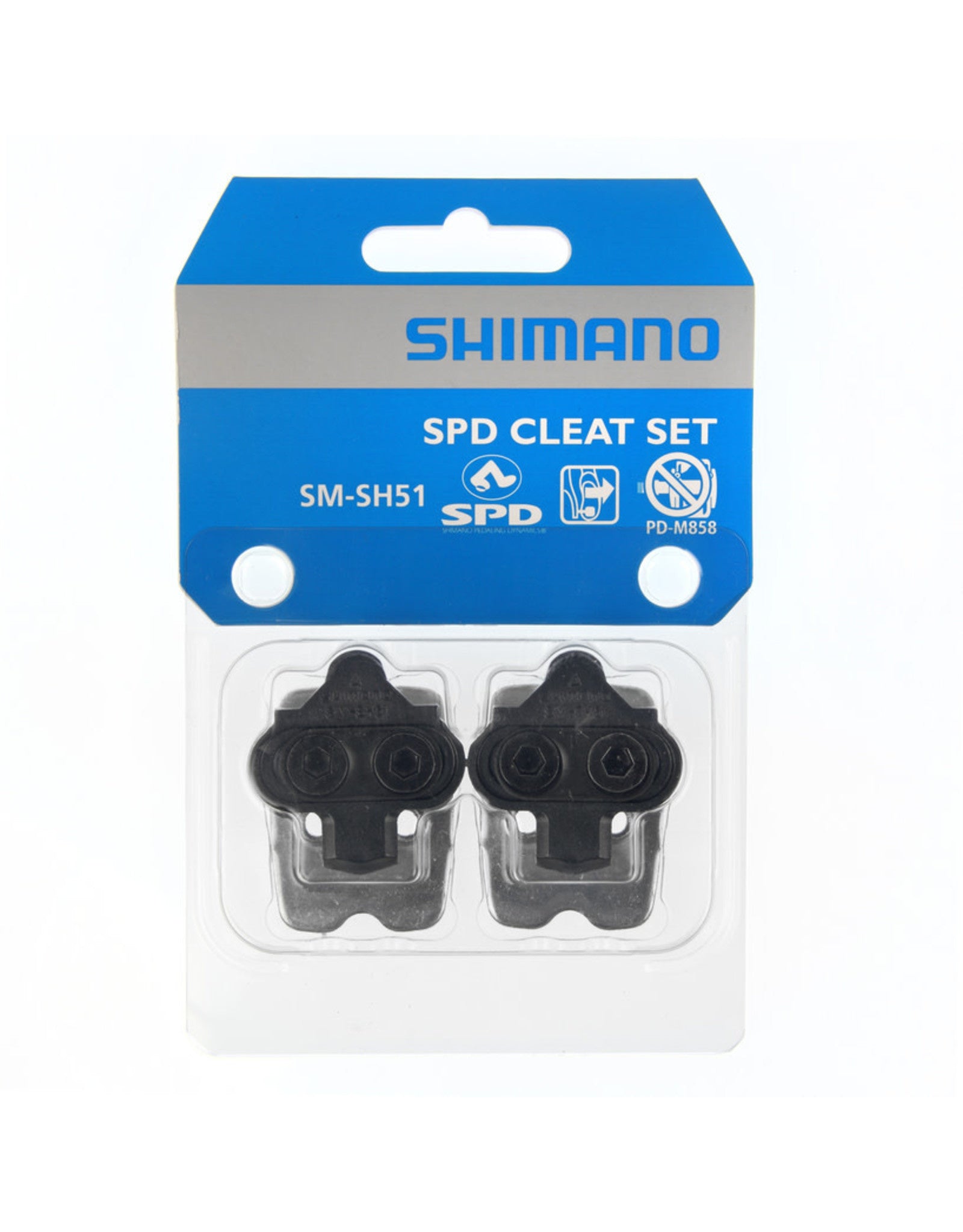 Shimano SM-SH51 CLEAT ASSEMBLY - PAIR WITH CLEAT NUTS - SINGLE RELEASE