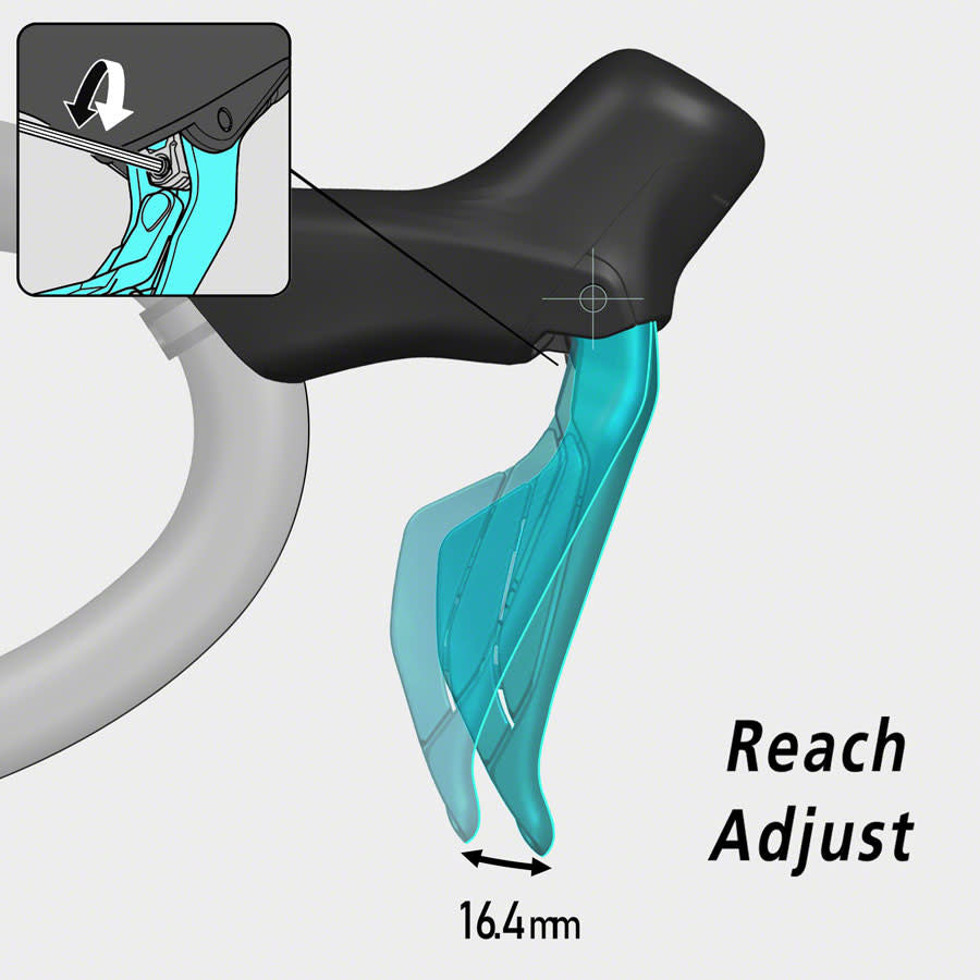 Shimano 105 ST-R7170-L Di2 Shift/Brake Lever with BR-R7170 Hydraulic Disc Brake Caliper - Front