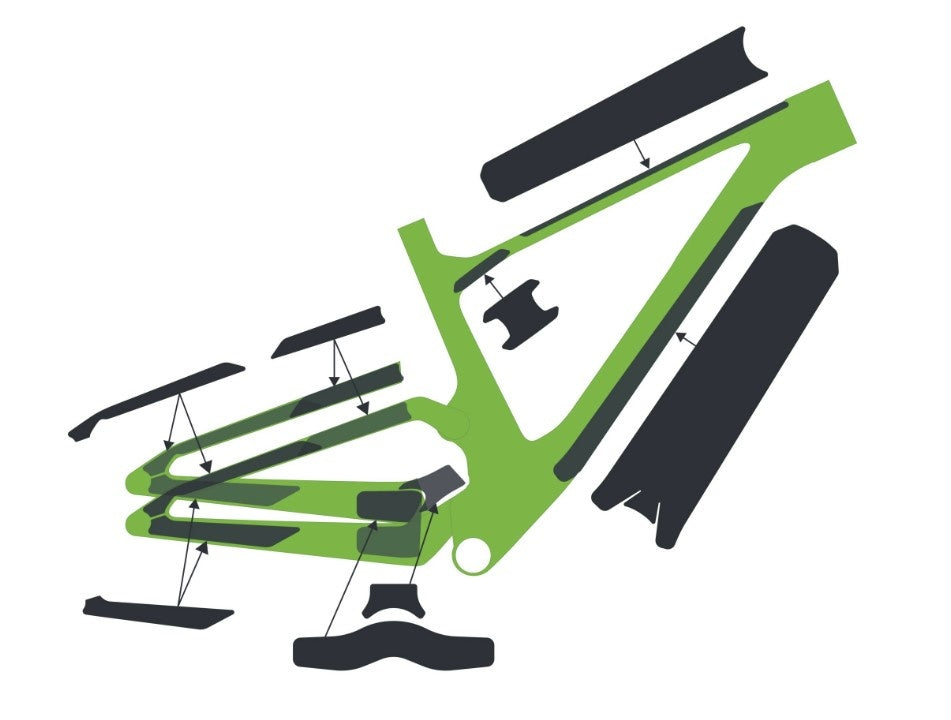 Syncros Frame Protection kit SPARK Carbon clear gloss One size