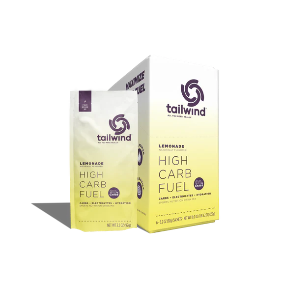 TAILWIND NUTRITION High Carb Fuel - Lemonade - Single Serving 6 Pack