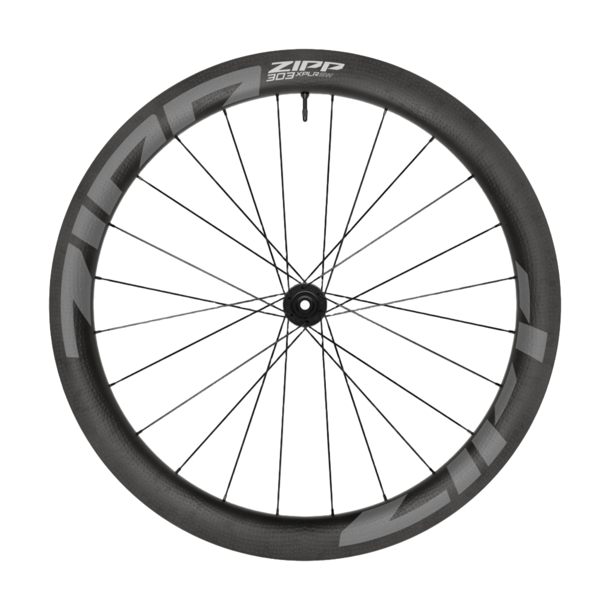 Zipp bicycle wheel on a white background