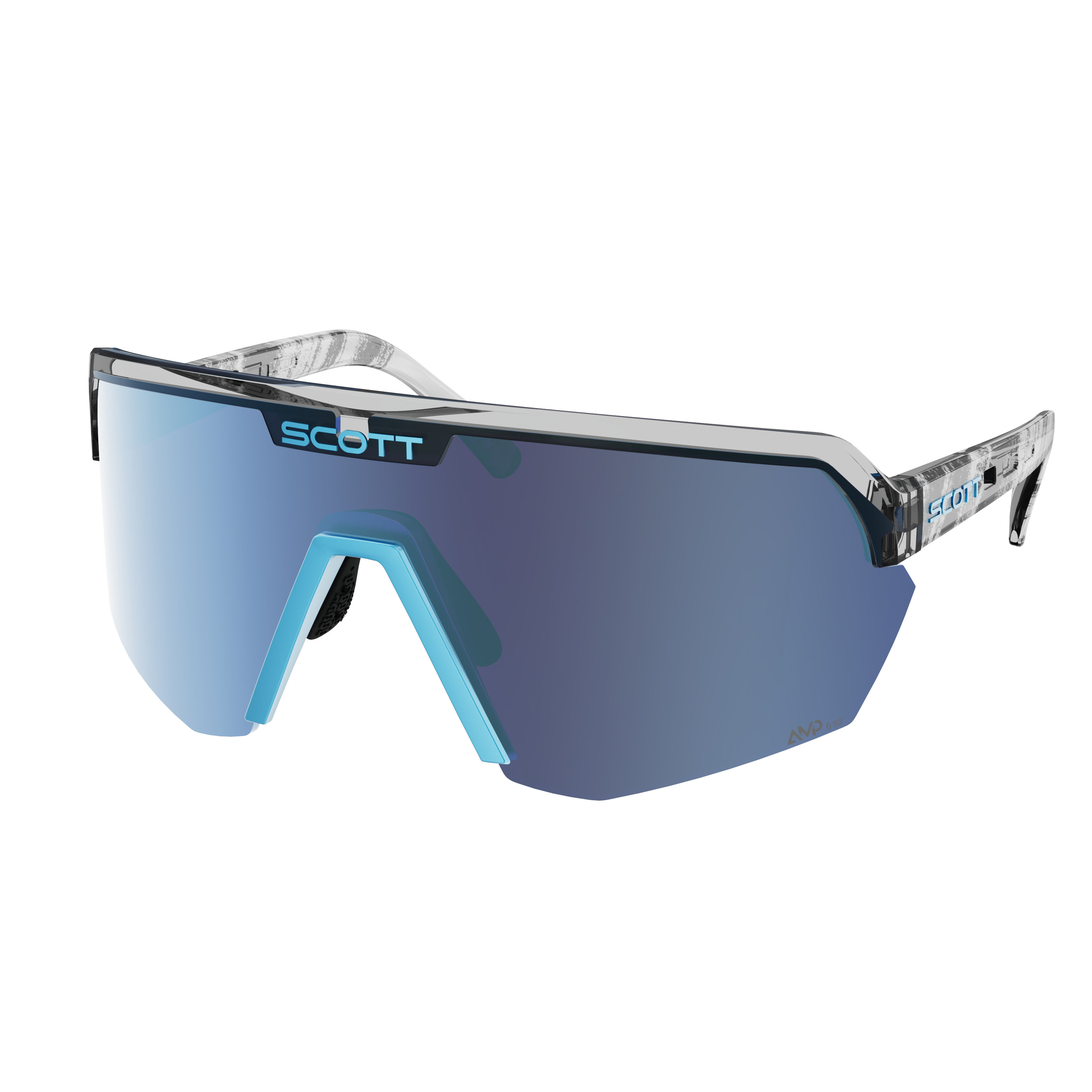 Scott Sport Shield Sunglasses - Black/Neon Blue