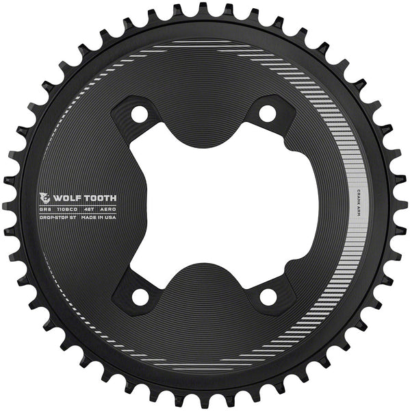 Wolf Tooth Aero 110 Asymmetric BCD Chainring - 48t, 110 Asymmetric BCD