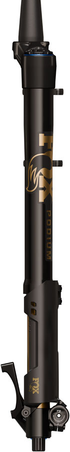 FOX Factory Podium Inverted Suspension Fork - 29", 160 mm, 20TA x 110 mm, 44mm Offset, GRIP X2, 68HT Crown, Black/Podium Gold