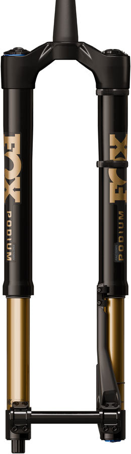 FOX Factory Podium Inverted Suspension Fork - 29", 160 mm, 20TA x 110 mm, 44mm Offset, GRIP X2, 68HT Crown, Black/Podium Gold