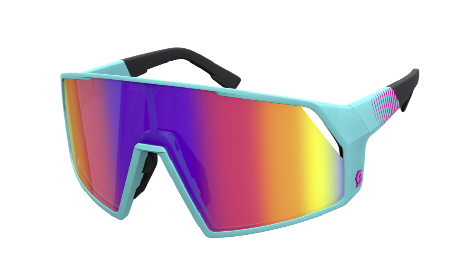 SCOTT Pro Shield Metaverse Sunglasses - Stealth Blue/Radient Pink - Teal Chrome