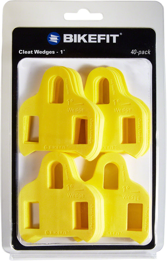 BikeFit Cleat Wedge - Look/Shimano 3-Hole 40 Pack - 1 Degree