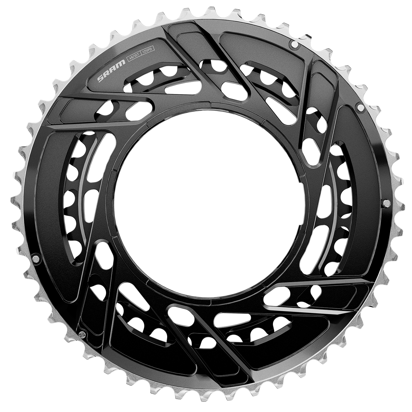 SRAM Force 2x Thread Mount Chainring - 12-Speed, Thread Mount (For Force E1 AXS PM Spider), Black, E1