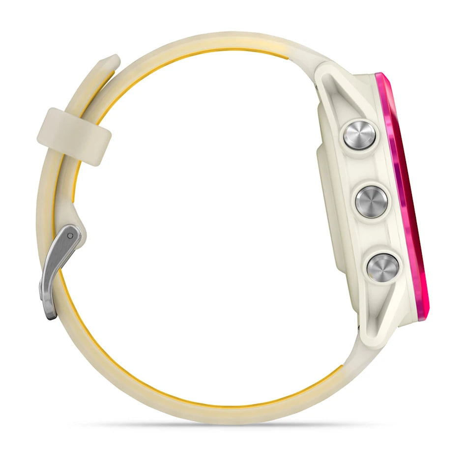 Forerunner® 570 - 42mm Raspberry Aluminum with Translucent Bone/Mango Band