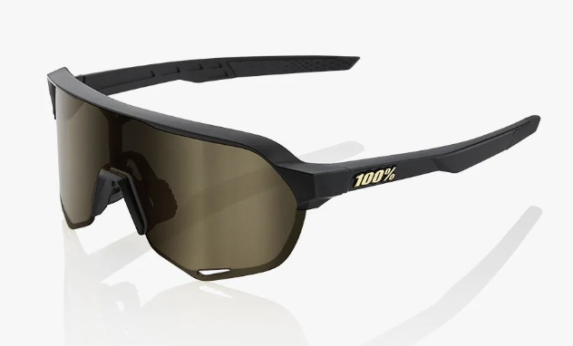 100 Percent S2 -Matt Black - Soft Gold Mirror Lens