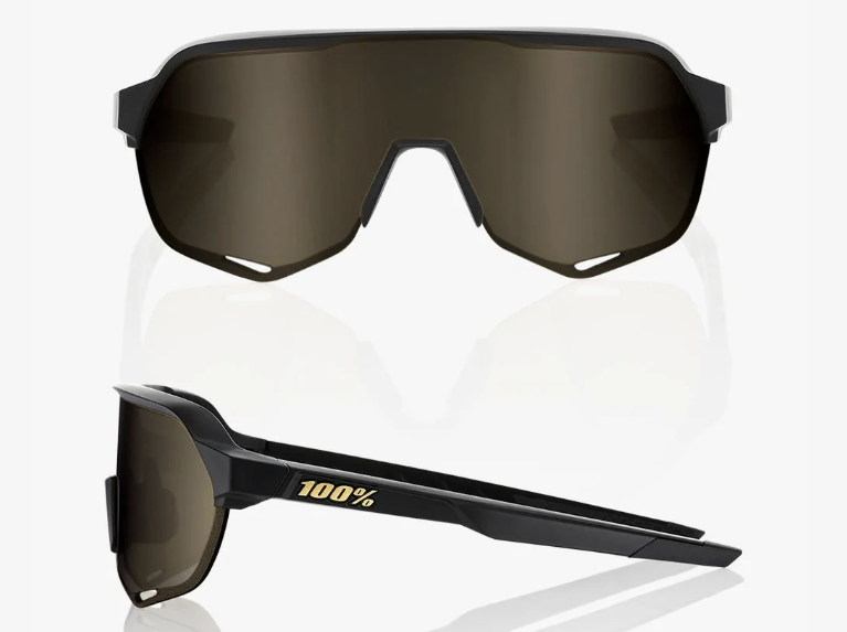 100 Percent S2 -Matt Black - Soft Gold Mirror Lens