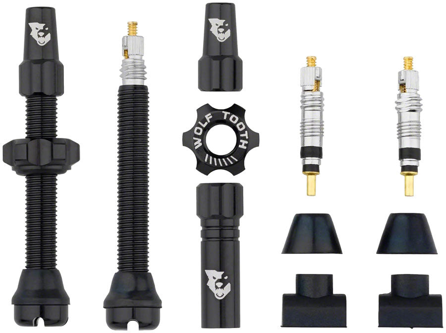 Wolf Tooth Valve Stem Kit - 44 mm - Black