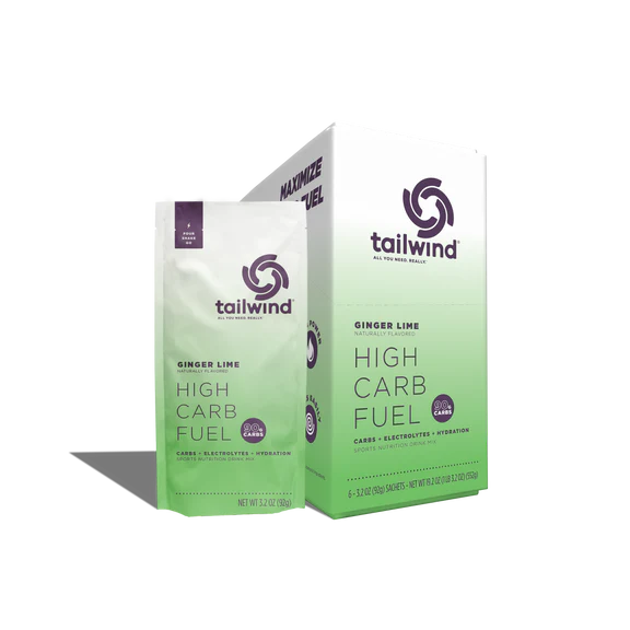 TAILWIND NUTRITION High Carb Fuel - Ginger Lime - Single Serving 6 Pack