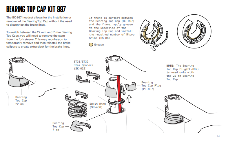 Cervelo BEARING CAP KIT 997