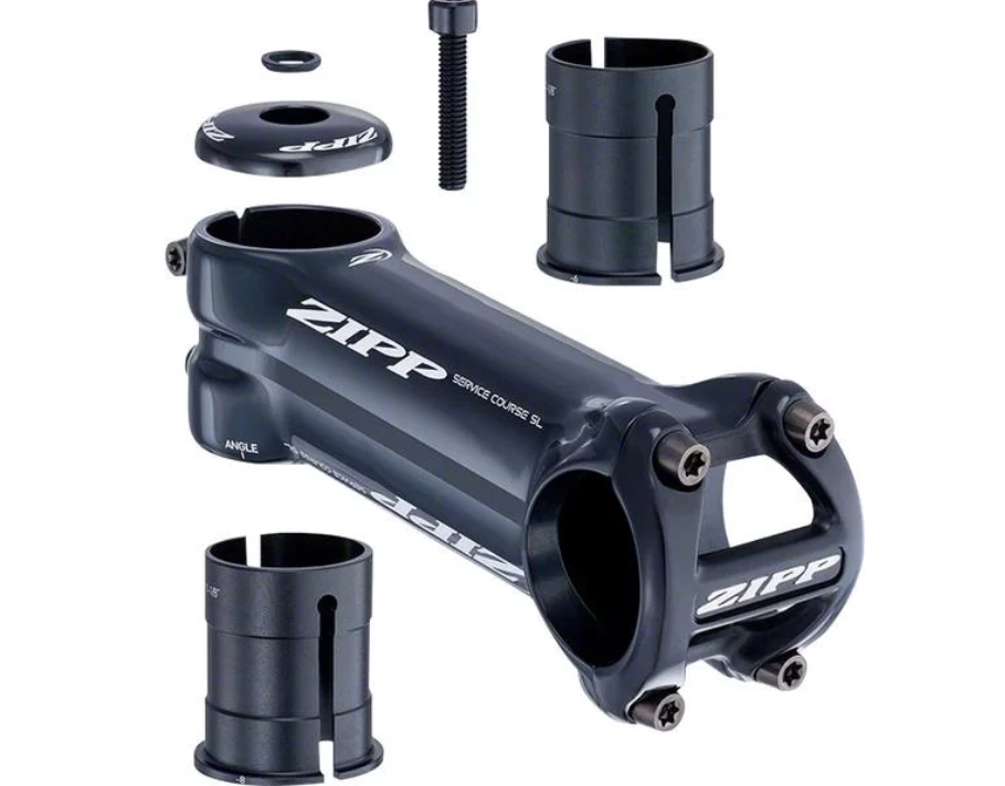 ZIPP Service Course SL-OS 80mm 1.25(1.125 with shim) Polished Black, 7075, Universal Faceplate, angle adjustable with 1.125 shims