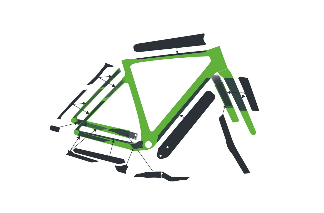 Scott Frame Protection kit ADDICT Gravel clear gloss One size